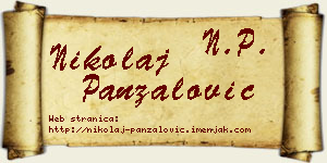 Nikolaj Panzalović vizit kartica